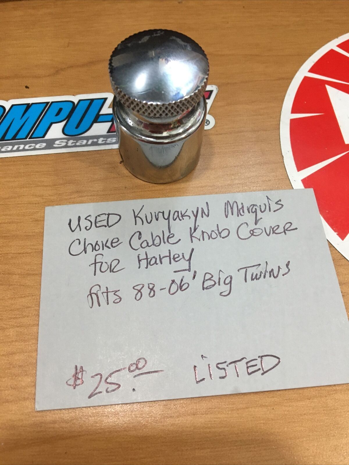 Kuryakyn Marquis choke cable knob cover for Harley