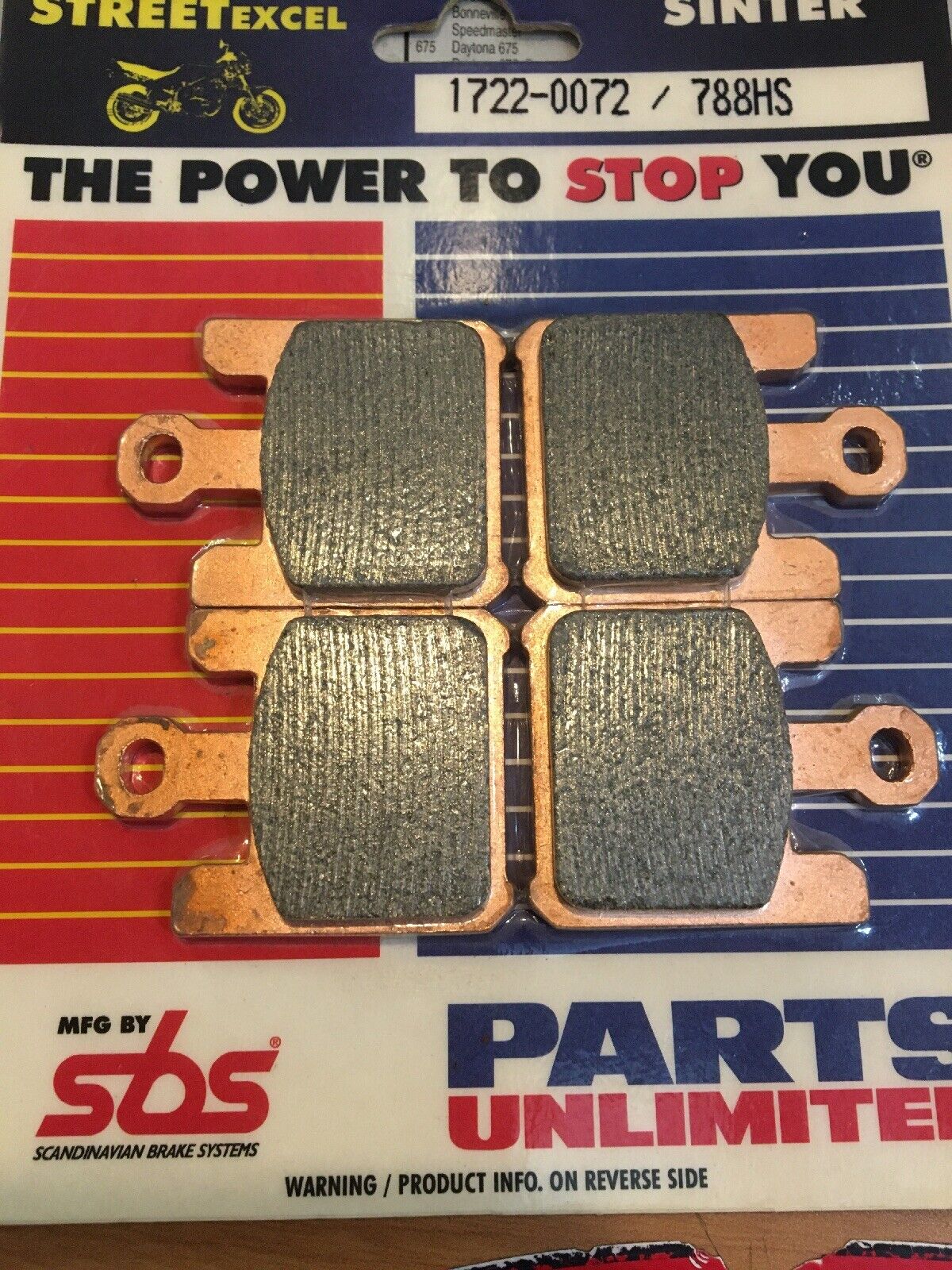 SBS Front Sintered Metal Brake Pads #788HS