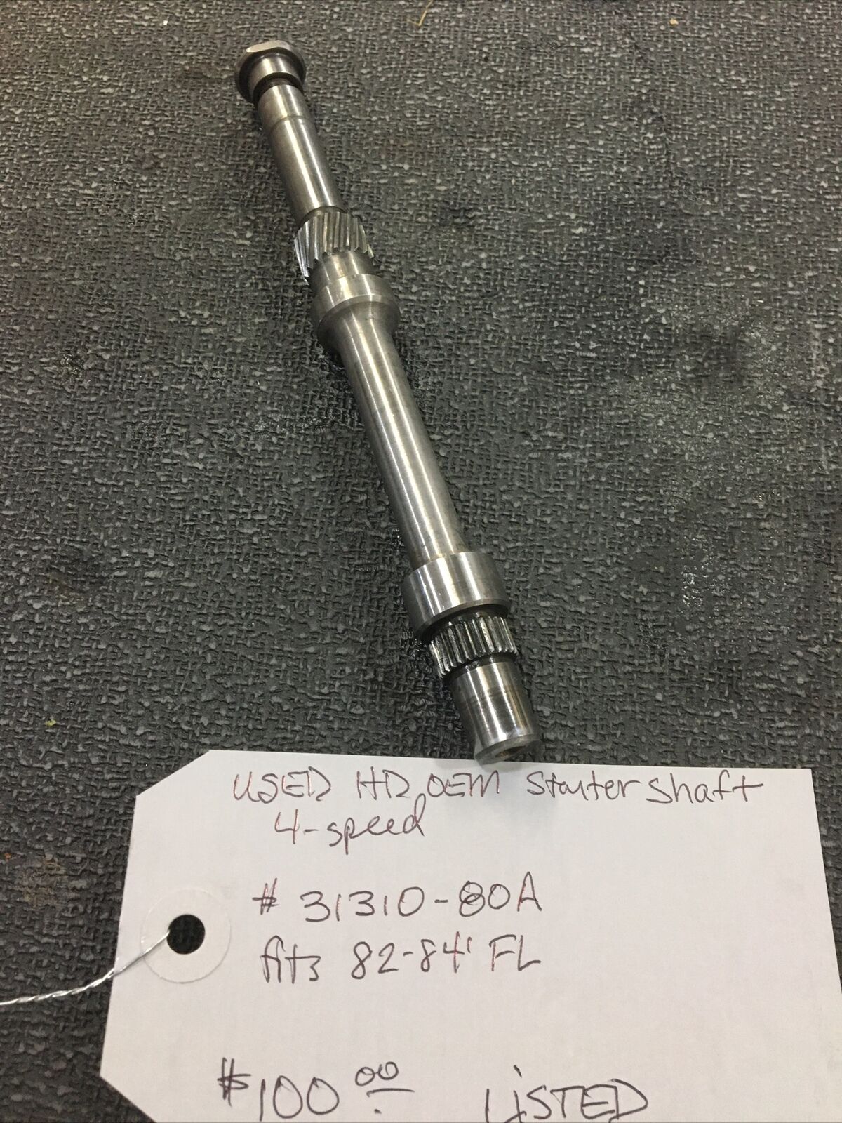 Harley Davidson OEM Starter shaft 4-speed #31310-80A