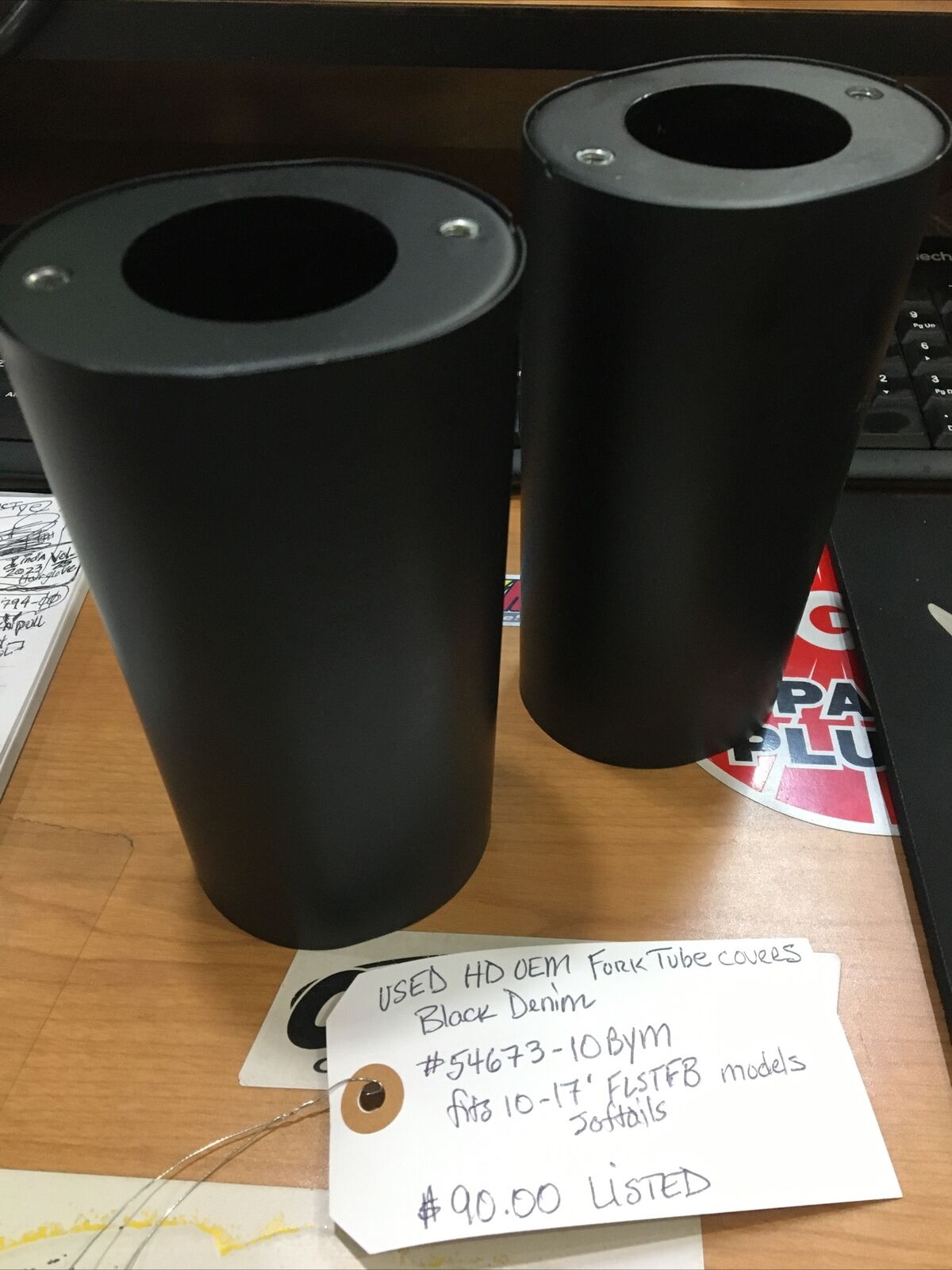 Harley Davidson Oem Fork Tube Covers Black Denim #54673-10BYM