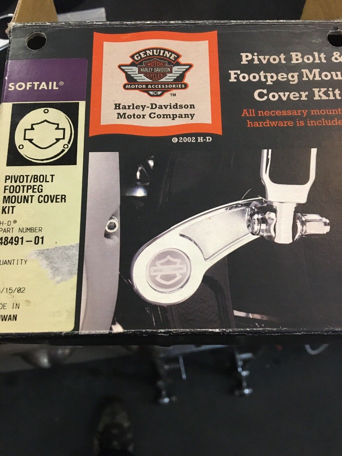 Harley Davidson Pivot Bolt & Footpeg Mount Cover Kit #48491-01