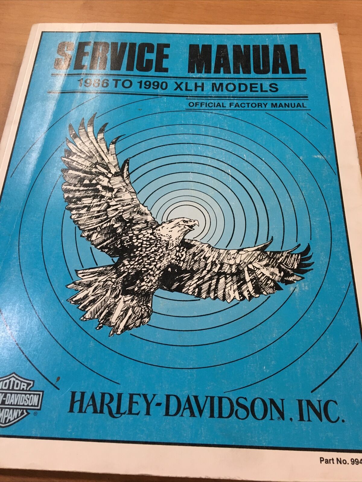 Harley Davidson Service Manual 86-90’ XLH Models #99484-90