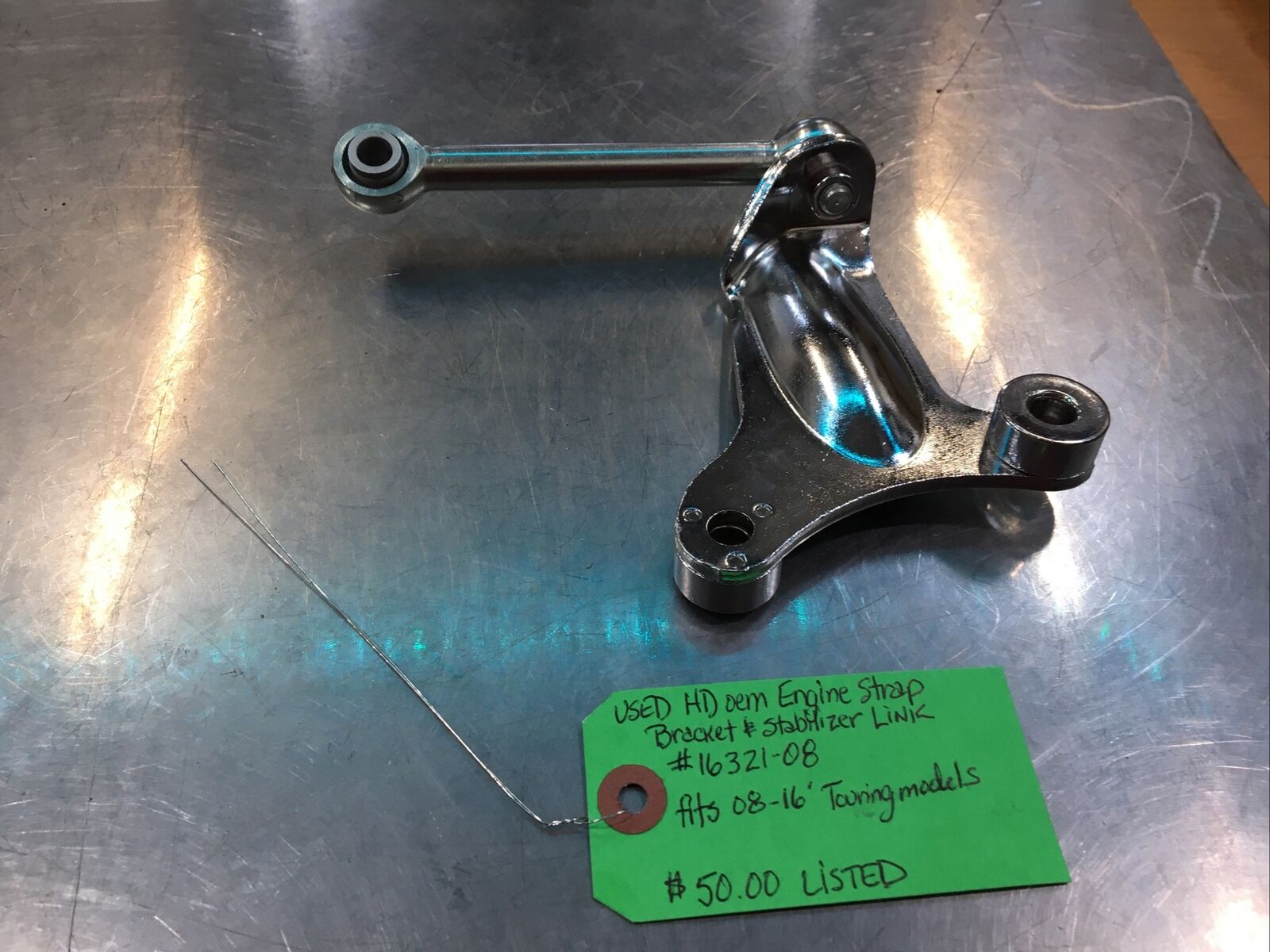 Harley Davidson oem Engine Strap Bracket & Stabilizer Link #16321-08