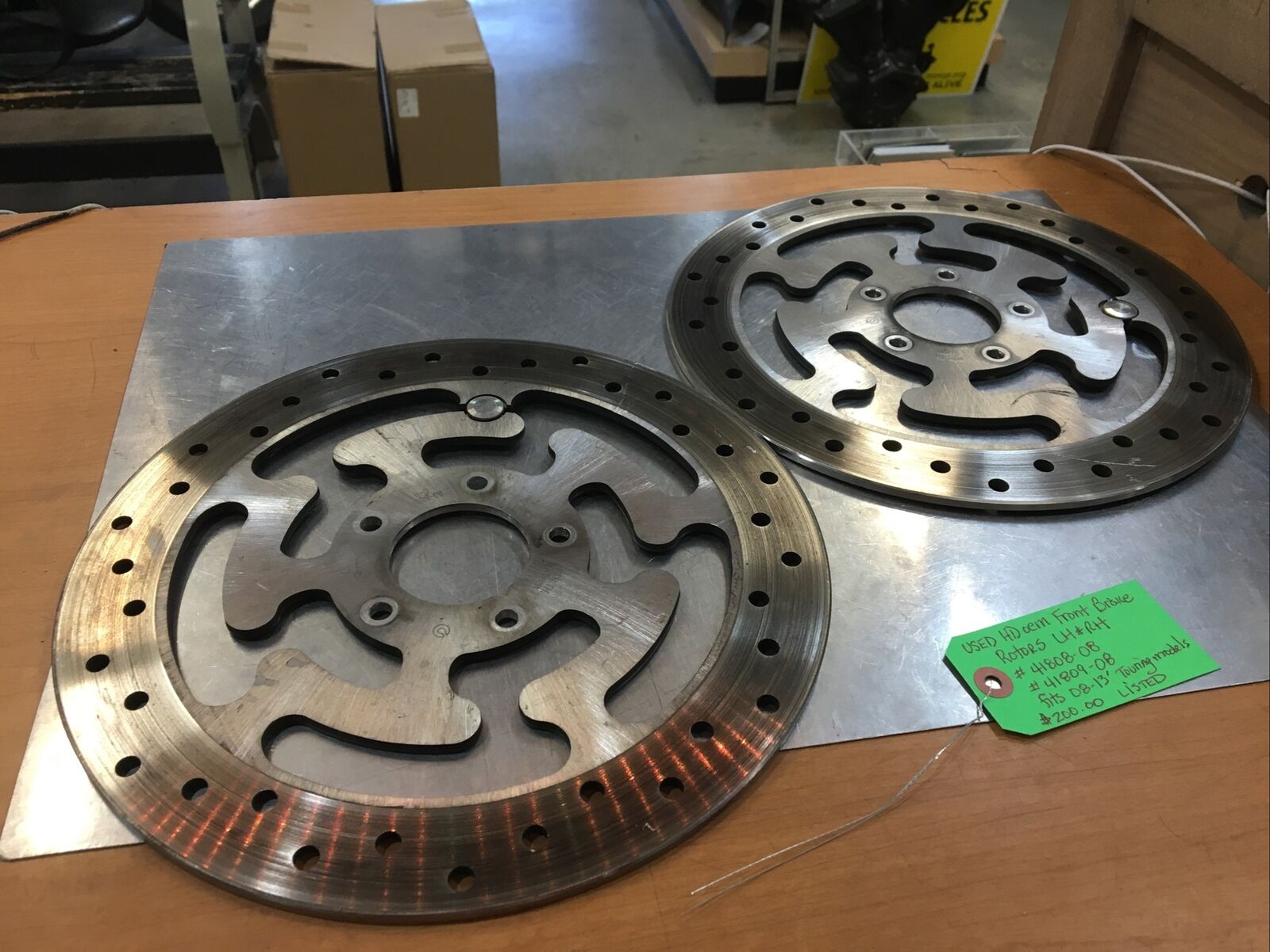 Harley Davidson oem Front Brake Rotors LH & RH #41808-08/41809-08