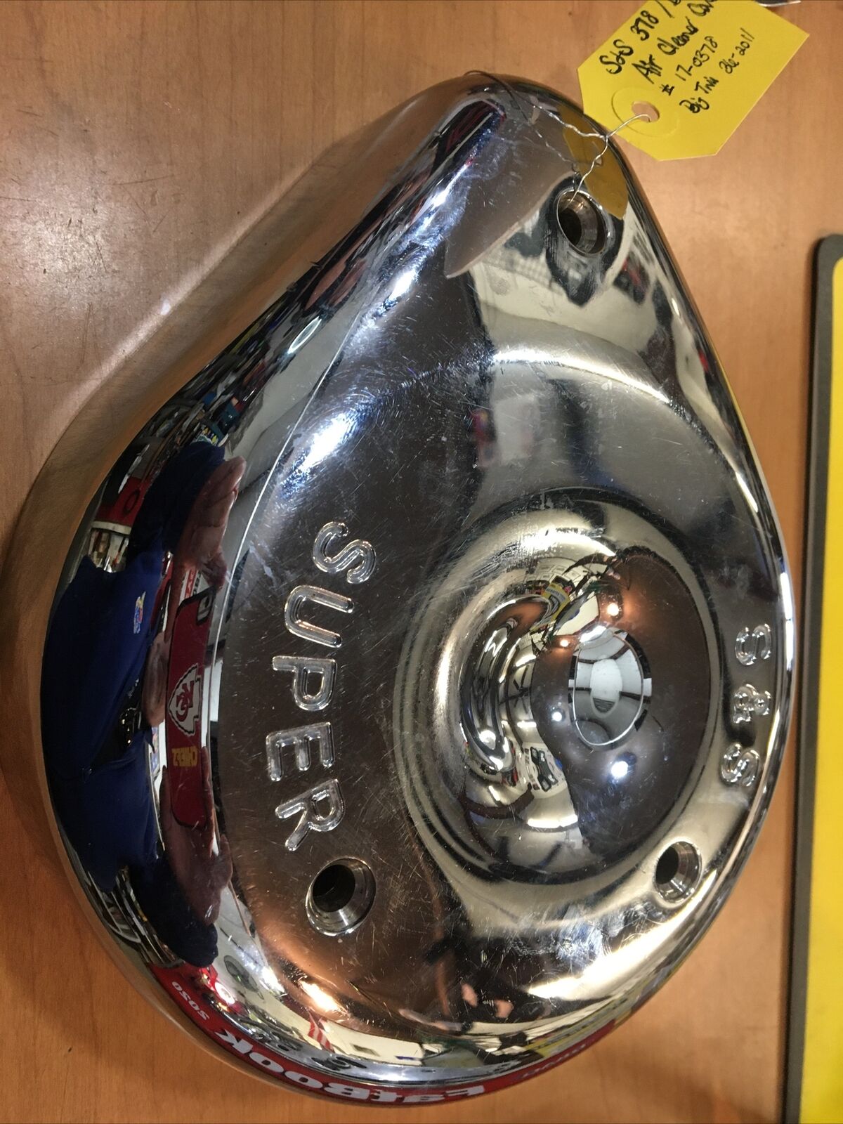 S&S Cycle Teardrop Air Cleaner Cover Chrome #378