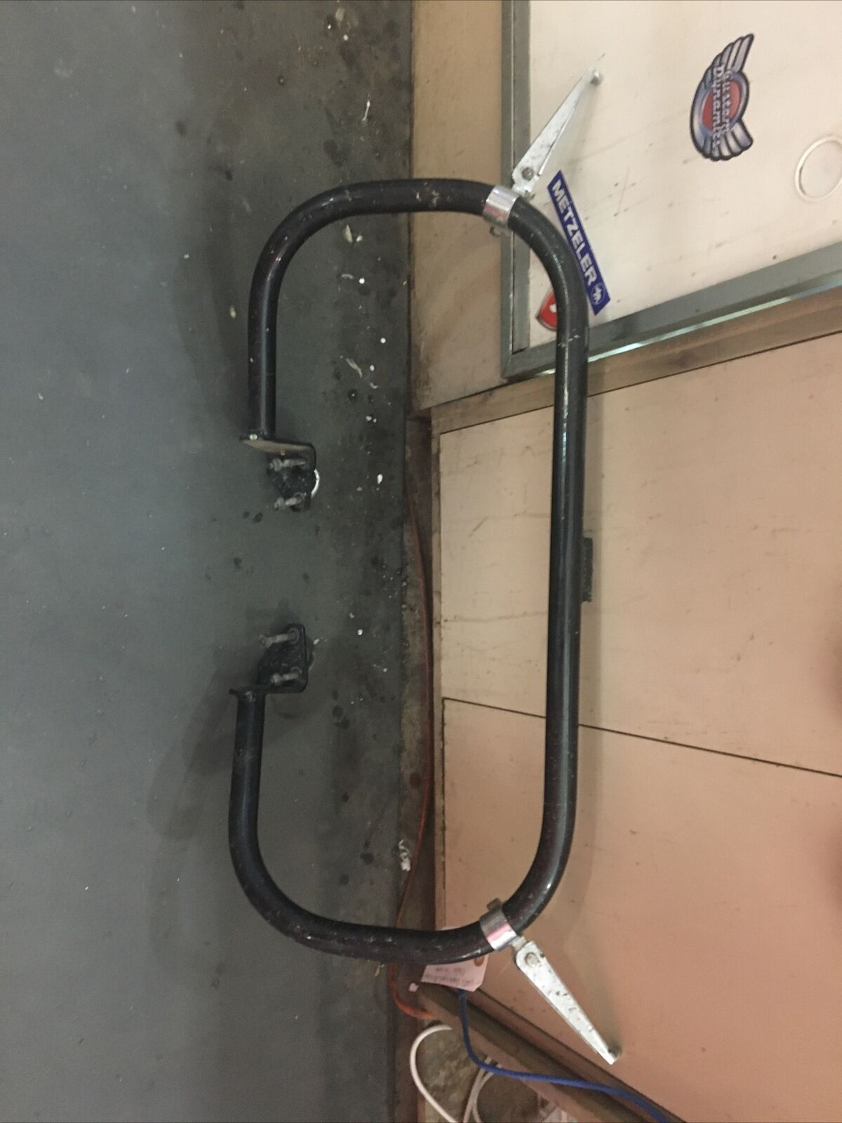 Black Engine Guard With Footpegs For Harley