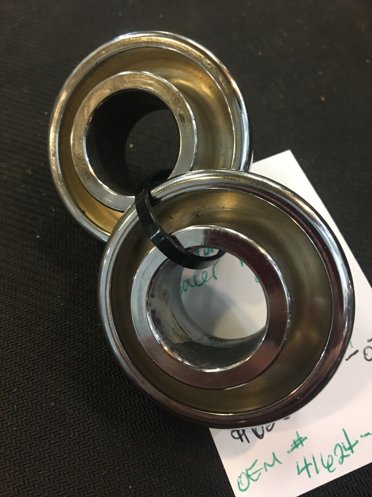 Chrome Front Axle Spacers Harley Davidson 1” Inner Diameter #41624-04