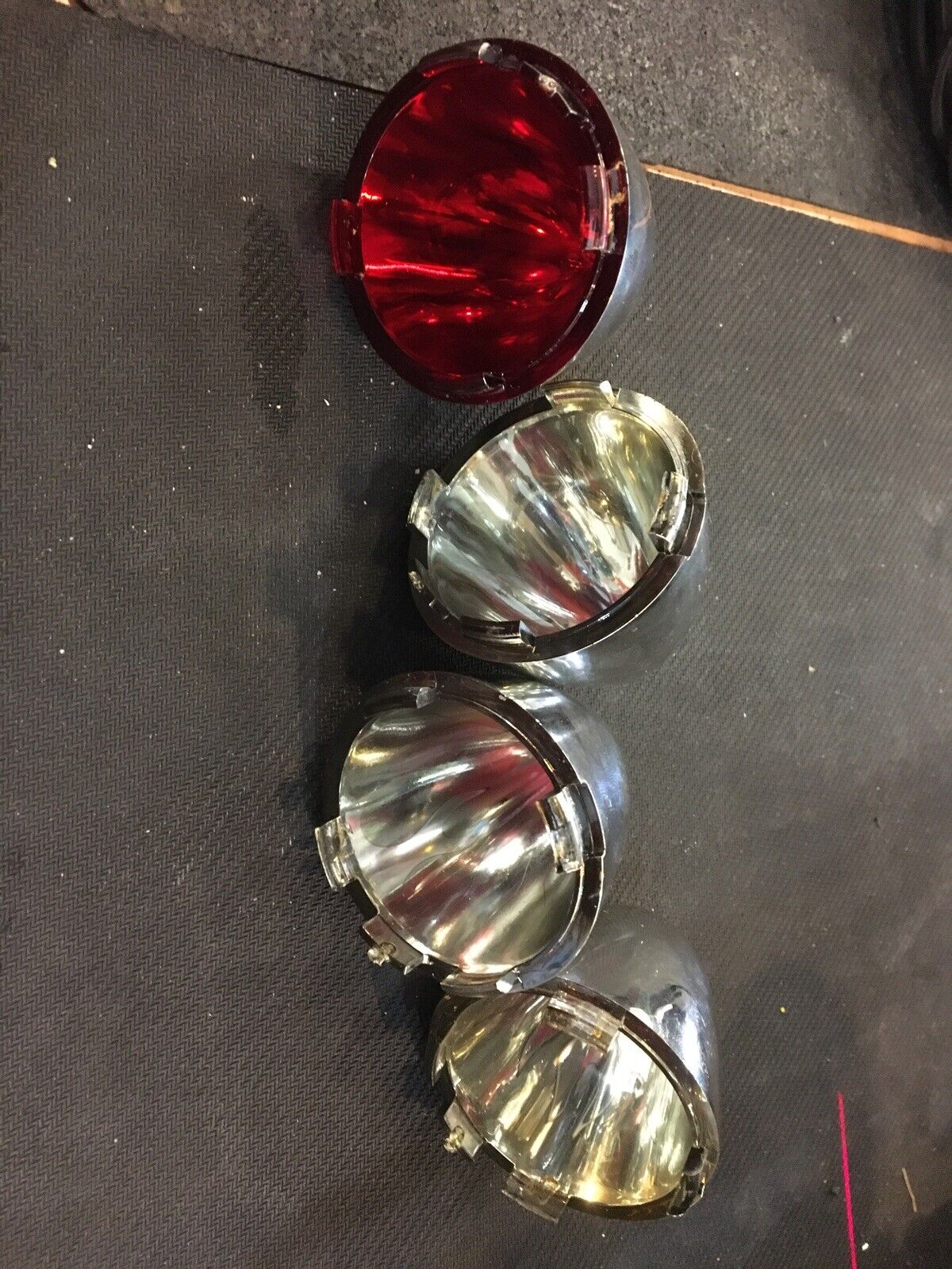 Chrome Ghost Flame Turn Signal Lenses