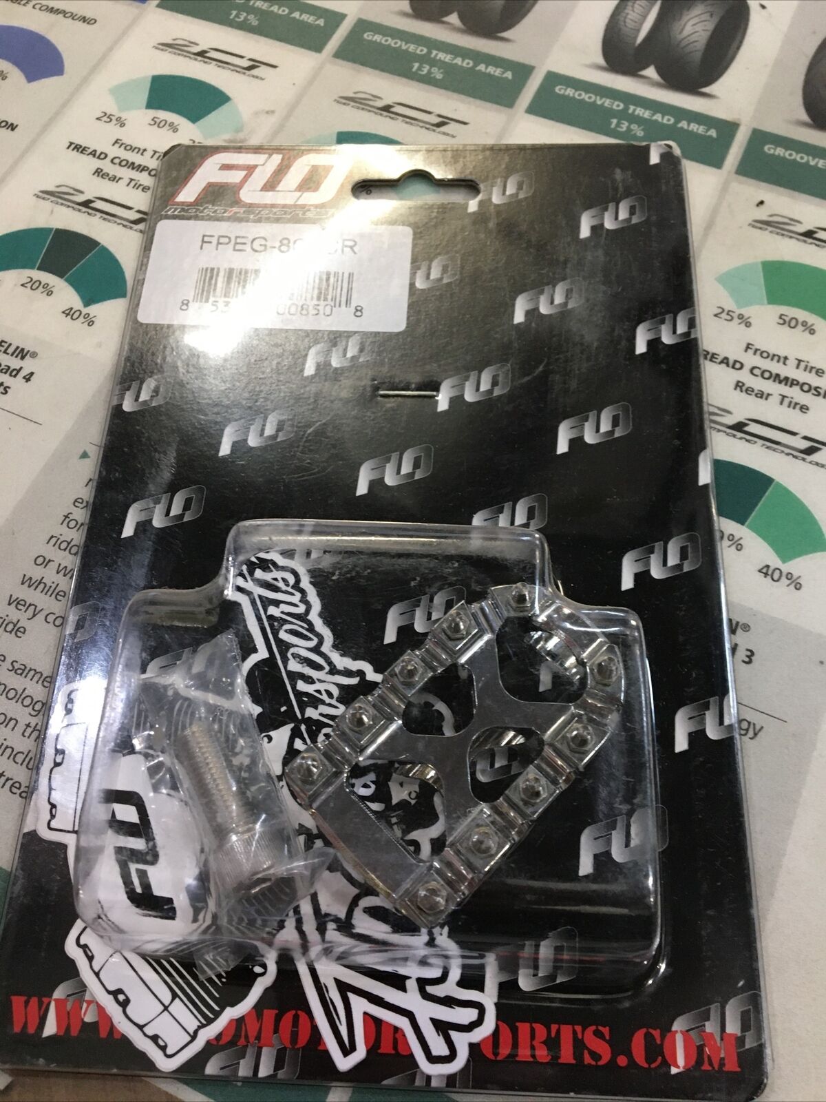FLO MOTORSPORTS MOTO STYLE SHIFT PEG CHROME #122-8095