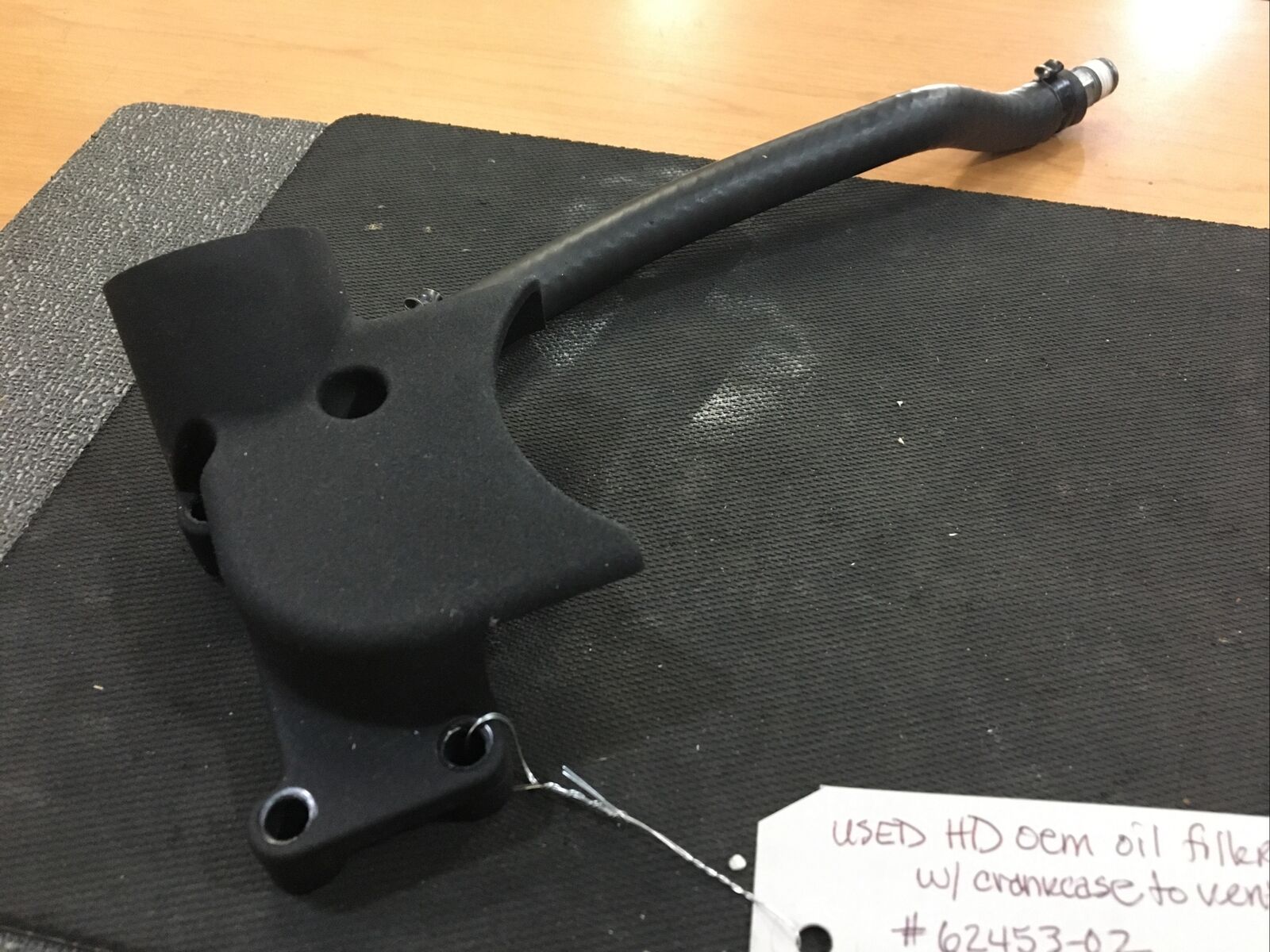 Harley Davidson OEM oil filler spout with crankcase to vent hose #62453-02