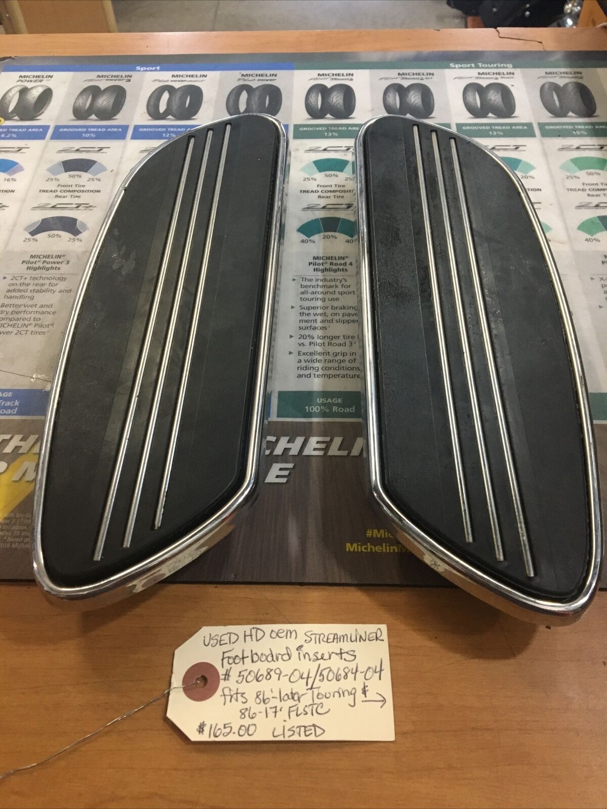 Harley Davidson Oem Streamliner Footboard Inserts #50689-04/50684-04