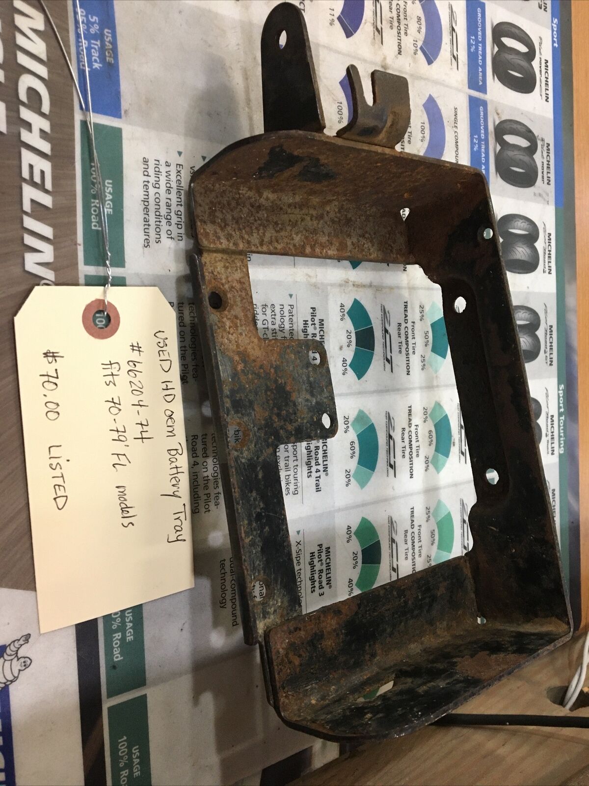 Harley Davidson oem Battery Tray #66204-74