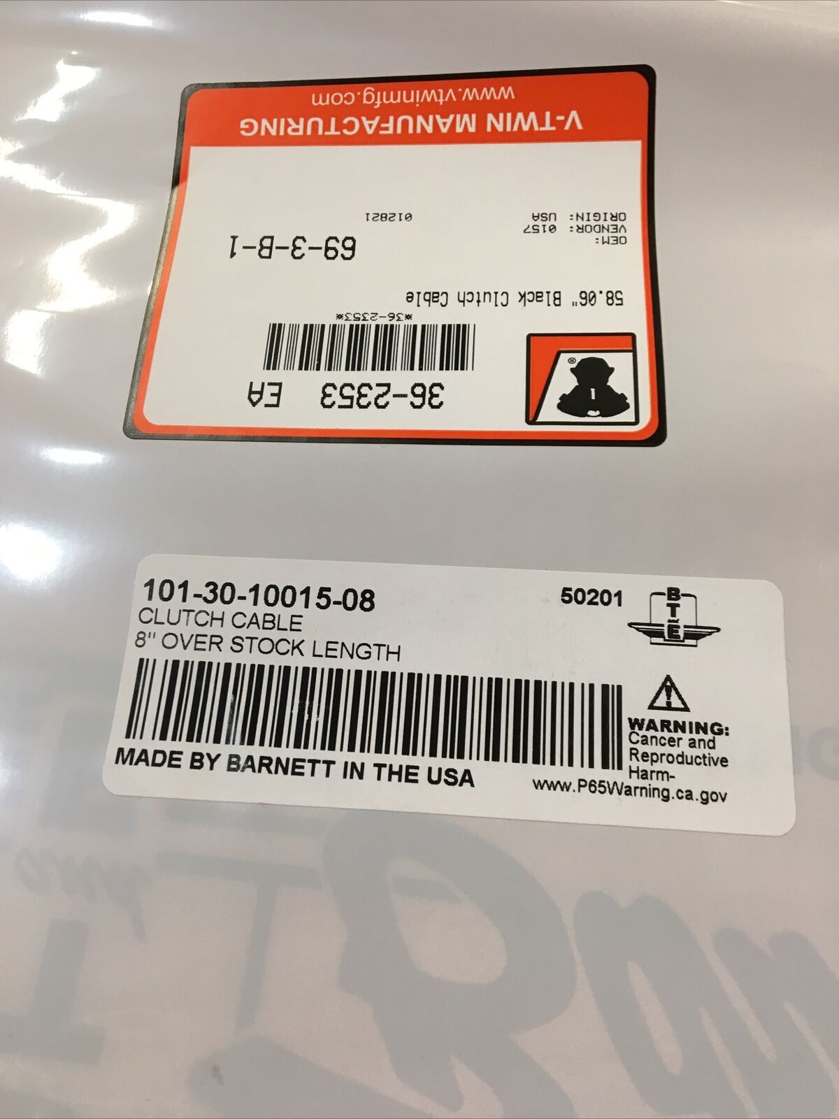 Barnett Black Clutch Cable 58.06” #101-30-10015-08