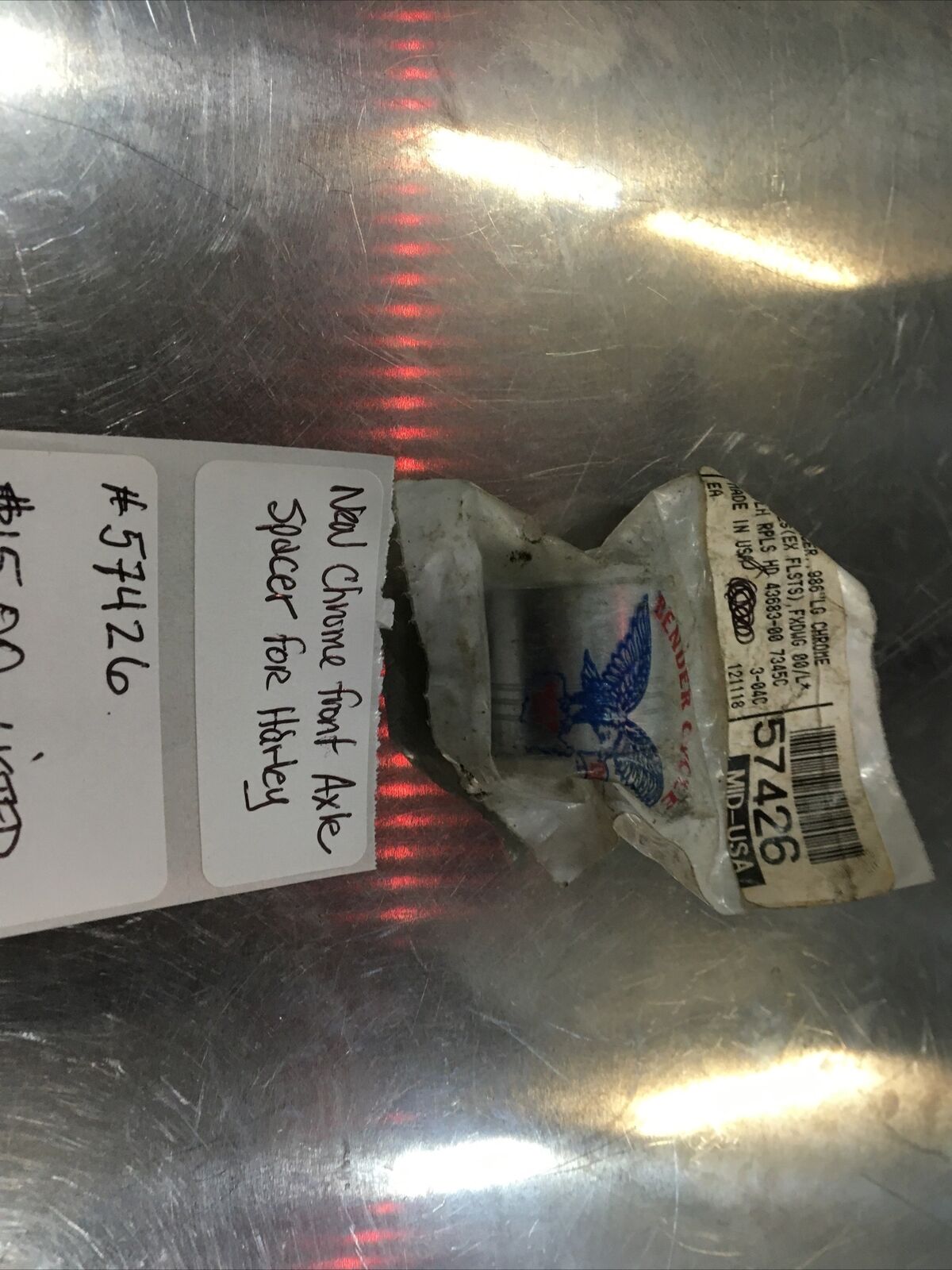 Chrome Front Axle Spacer For Harley #57426