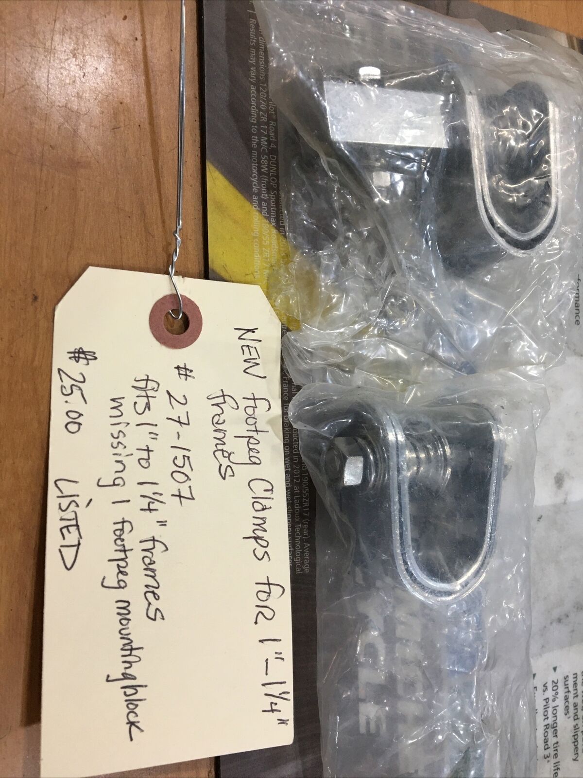 Footpeg Clamps For 1” Or 1-1/4” Frames #27-1507