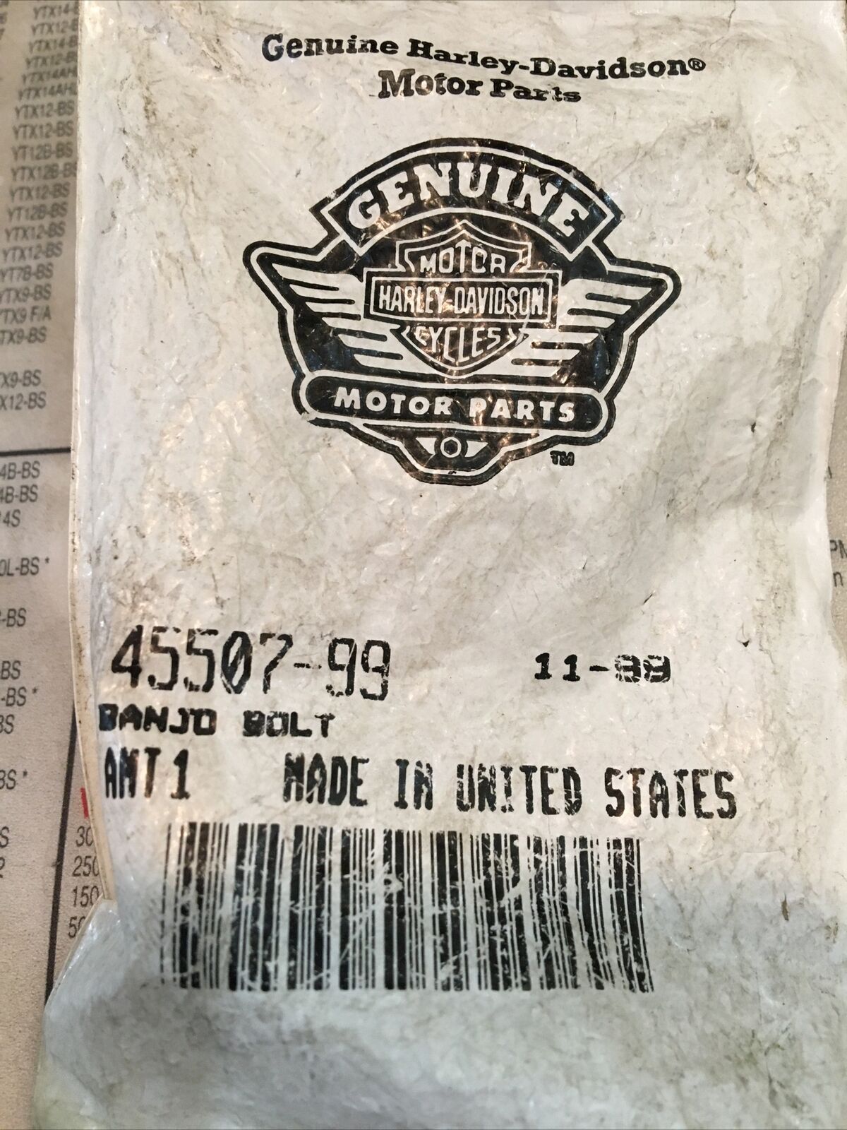 Harley Davidson OEM Chrome Banjo Bolt #45507-99