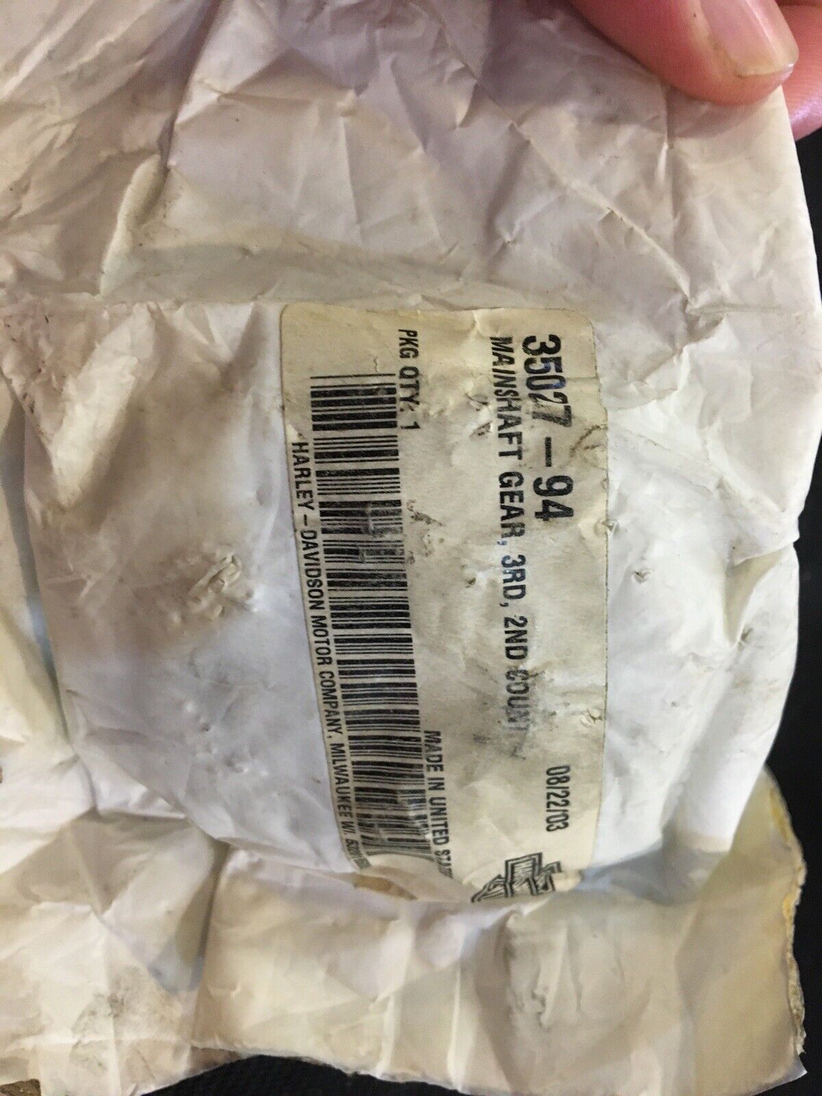 Harley Davidson OEM Mainshaft Gear 3rd & 2nd Countershaft #35027-94