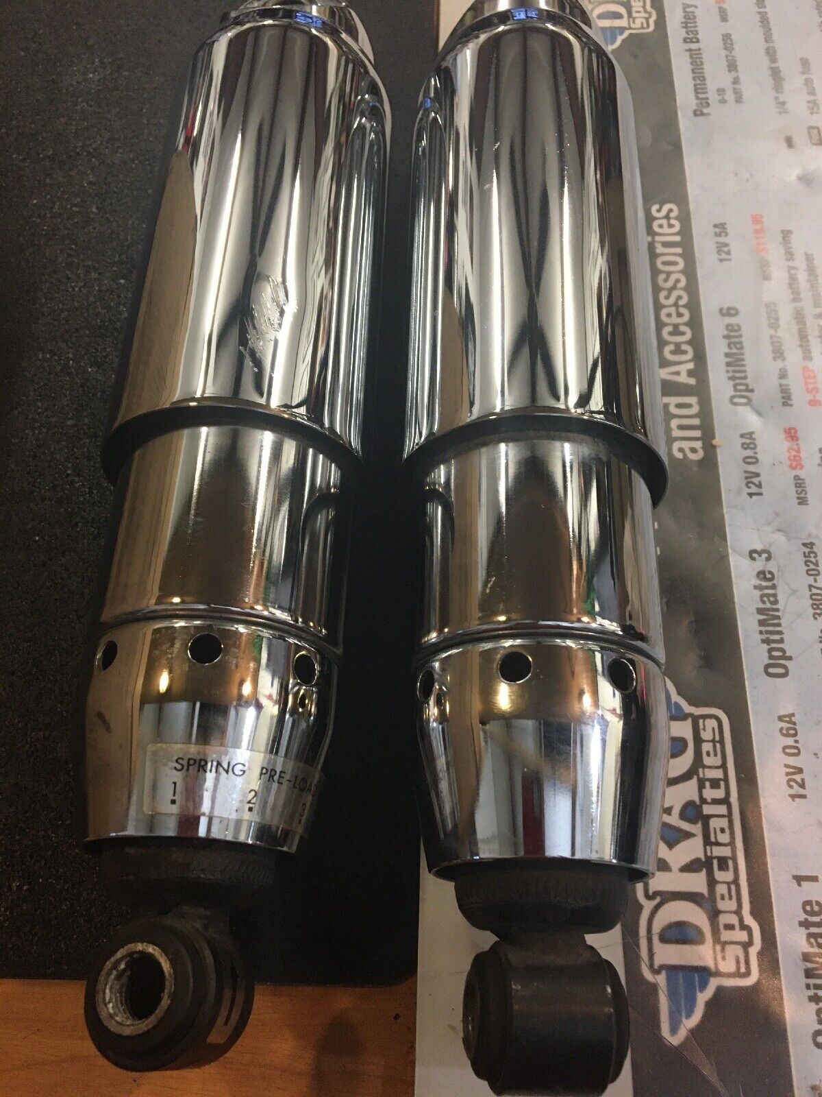 Harley Davidson Rear Chrome Covered Shocks #54619-08