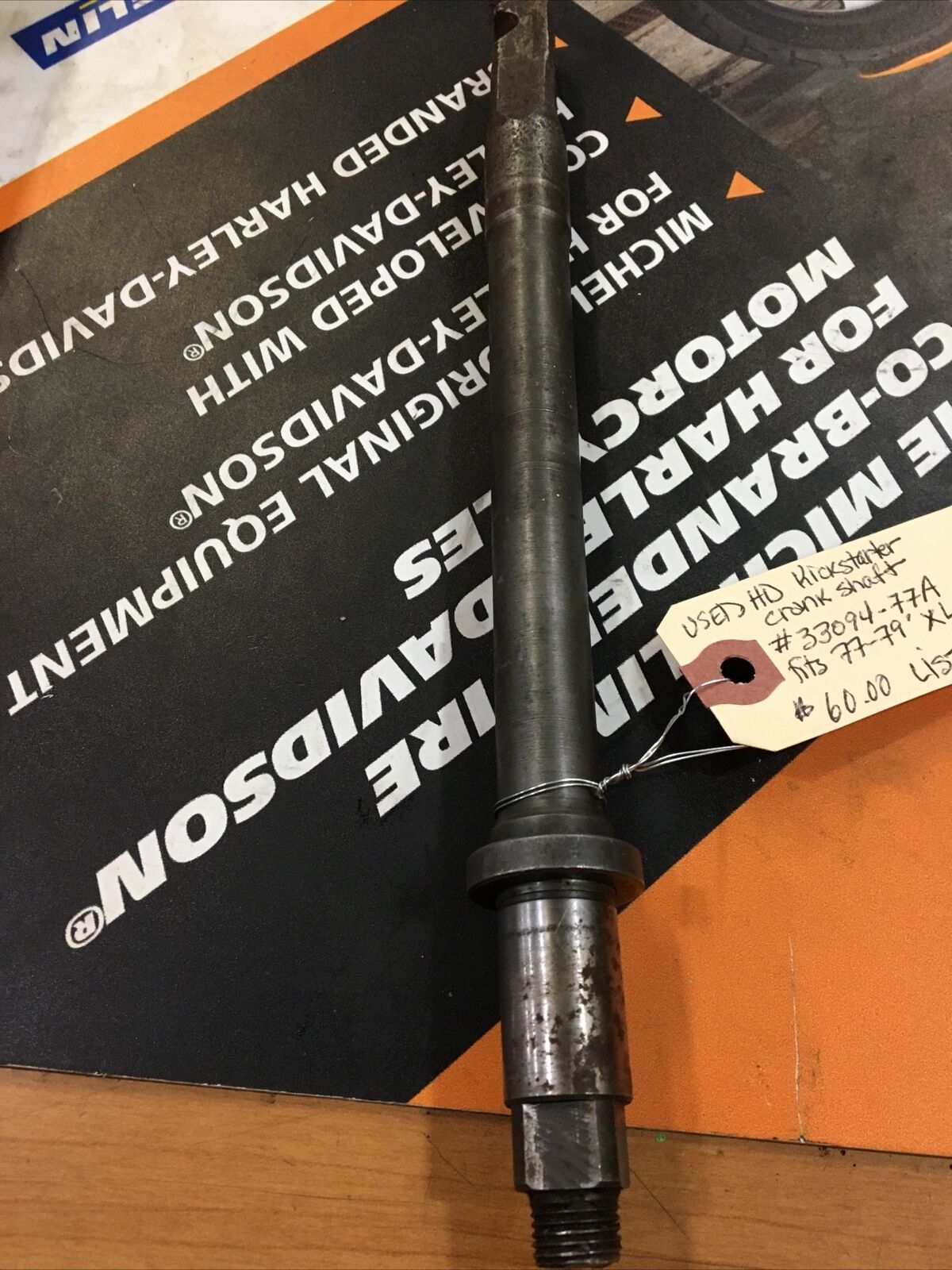 Harley Davidson kick starter crank shaft #33094-77A