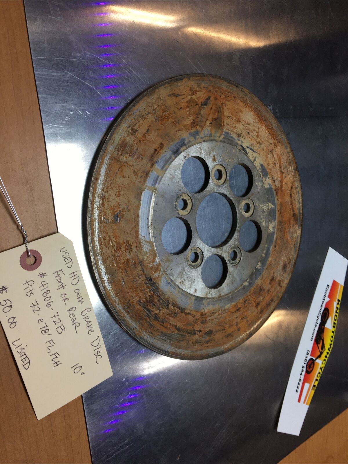 Harley Davidson oem Brake Disc Front Or Rear #41806-72B