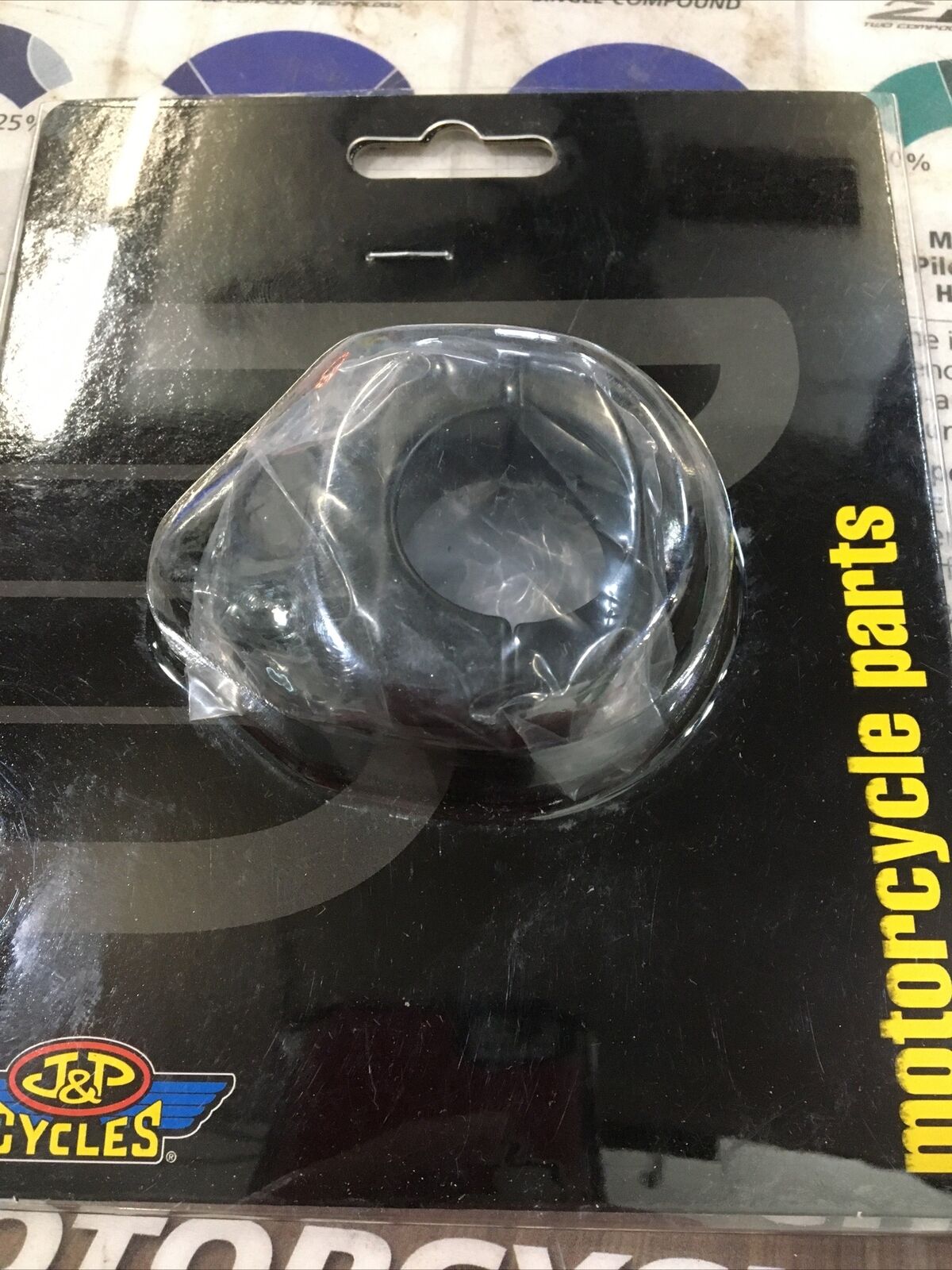 J&P Cycles 1” Handlebar Mirror Clamp Matte Black #18-012BM