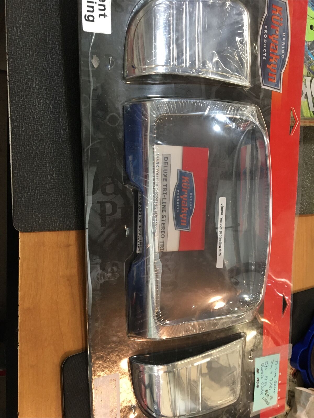 Kuryakyn Chrome Tri-line stereo trim #7240