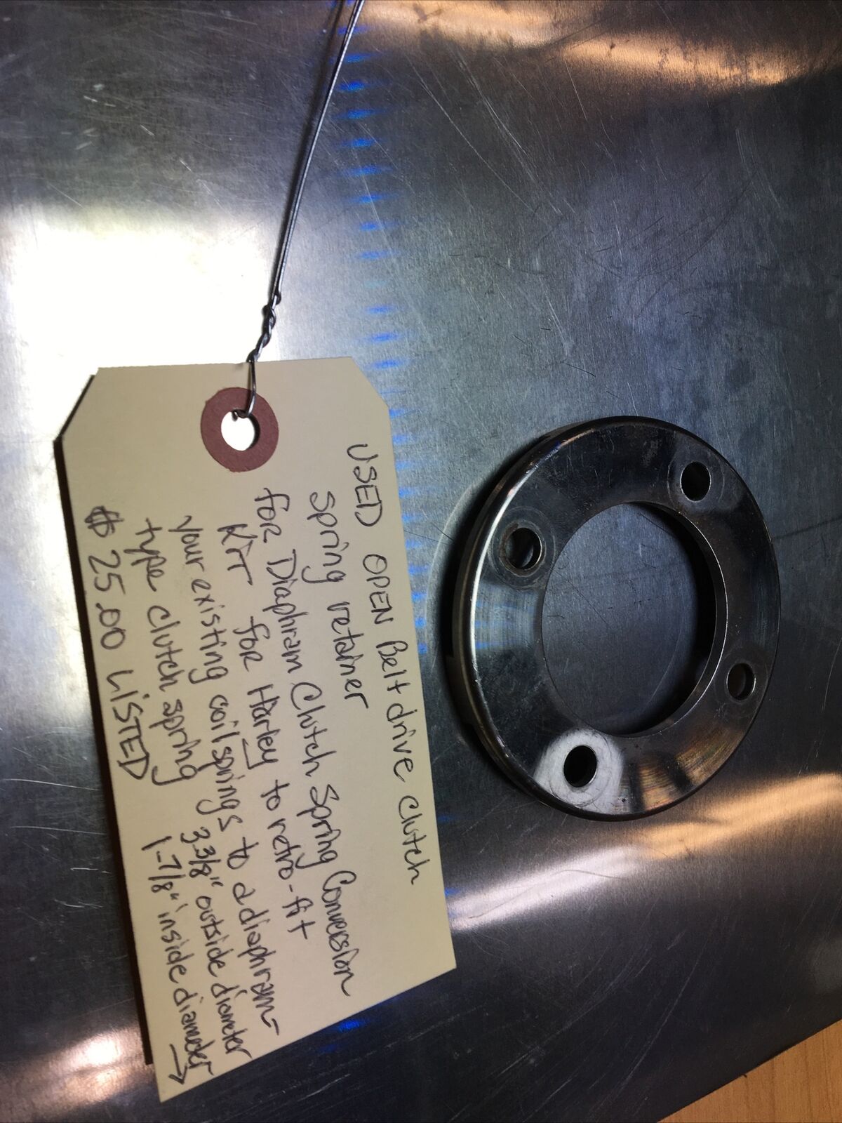 Open Belt Drive Clutch Spring Retainer