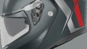 AGV Streetmodular Helmet - Resia - Matte Gray/Silver/Red - XL