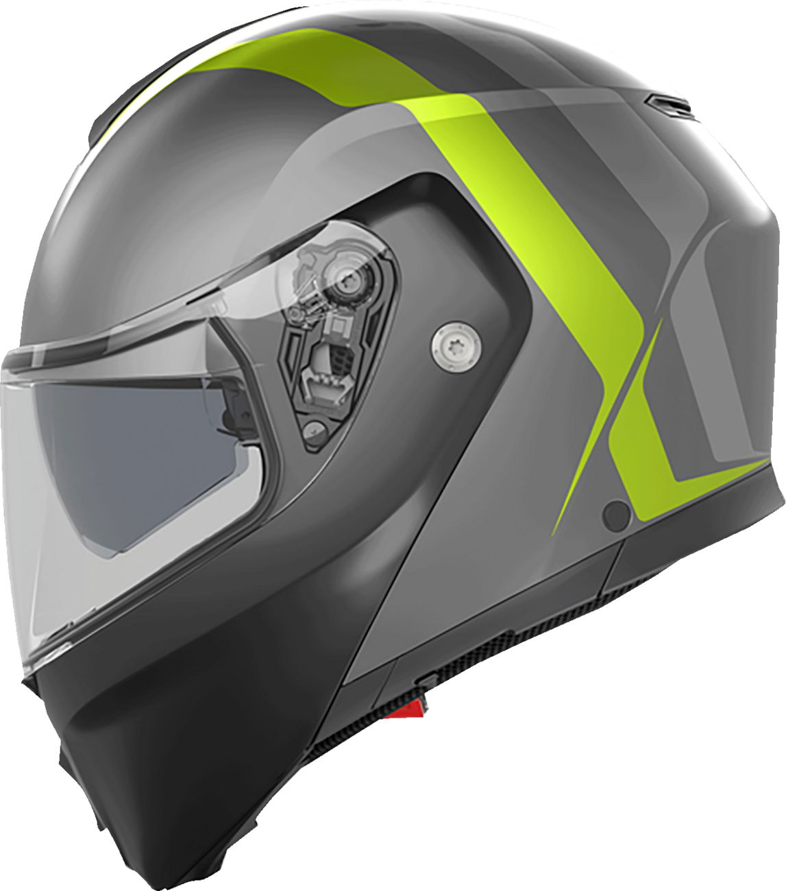 AGV Streetmodular Helmet - Resia - Matte Gray/Black/Yellow Fluo - Small