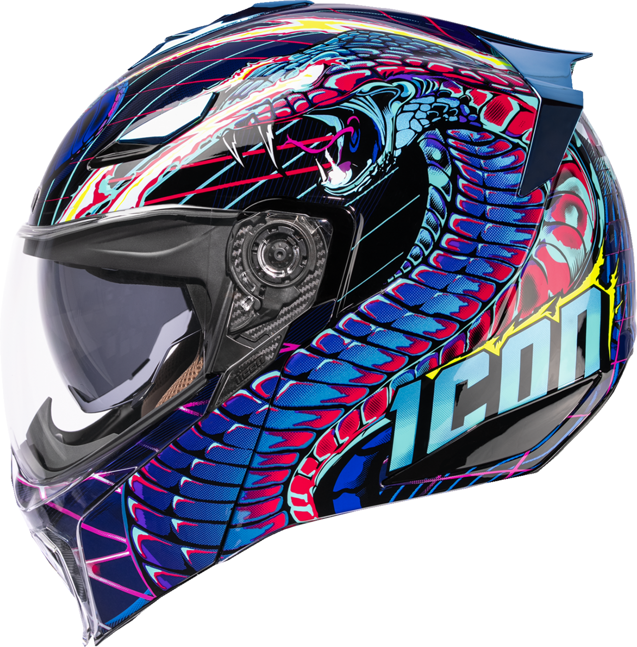 ICON HELMET THRESHOLD LAZER COBRA BLUE 2X - Image 2