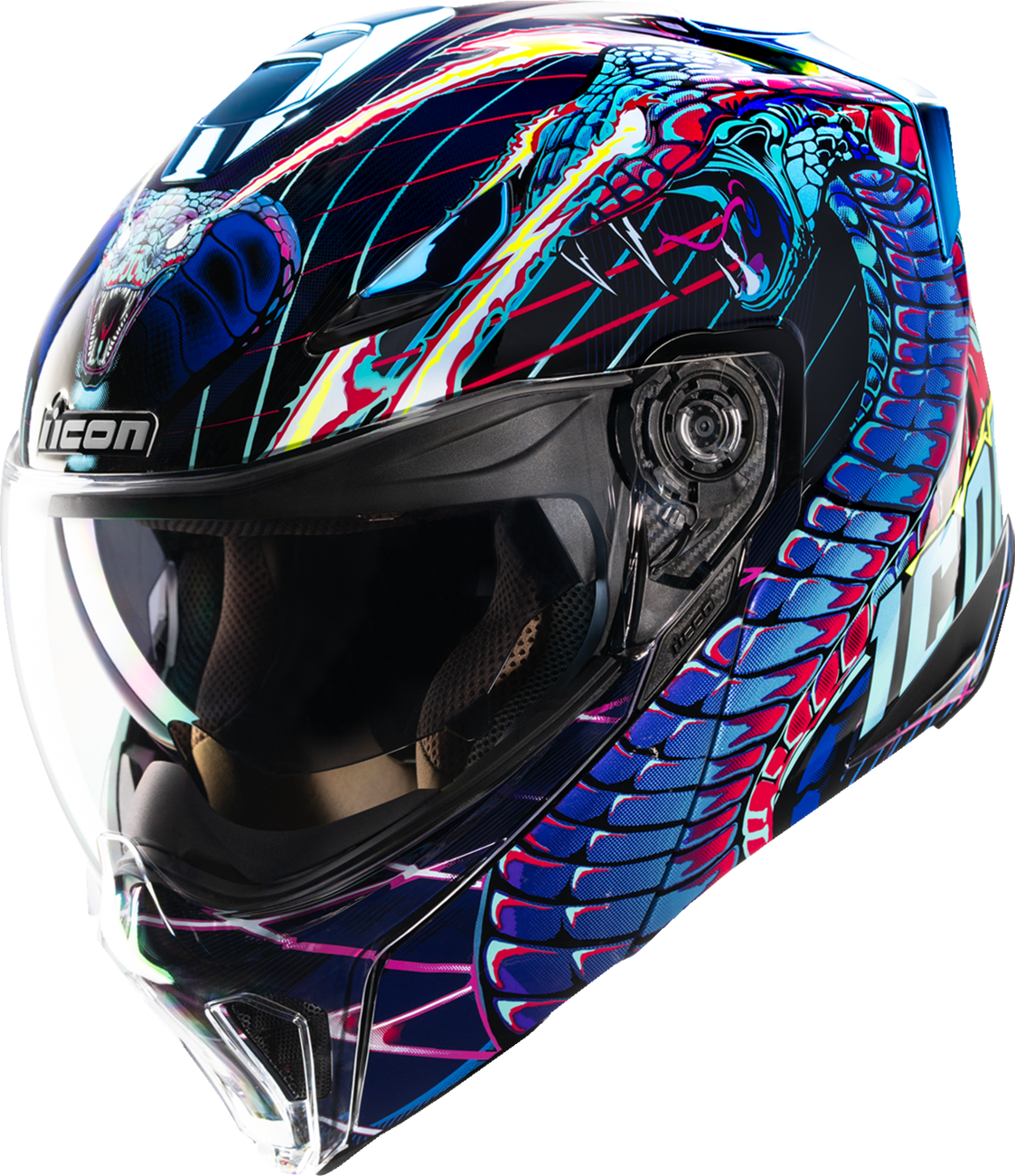 ICON HELMET THRESHOLD LAZER COBRA BLUE 3X