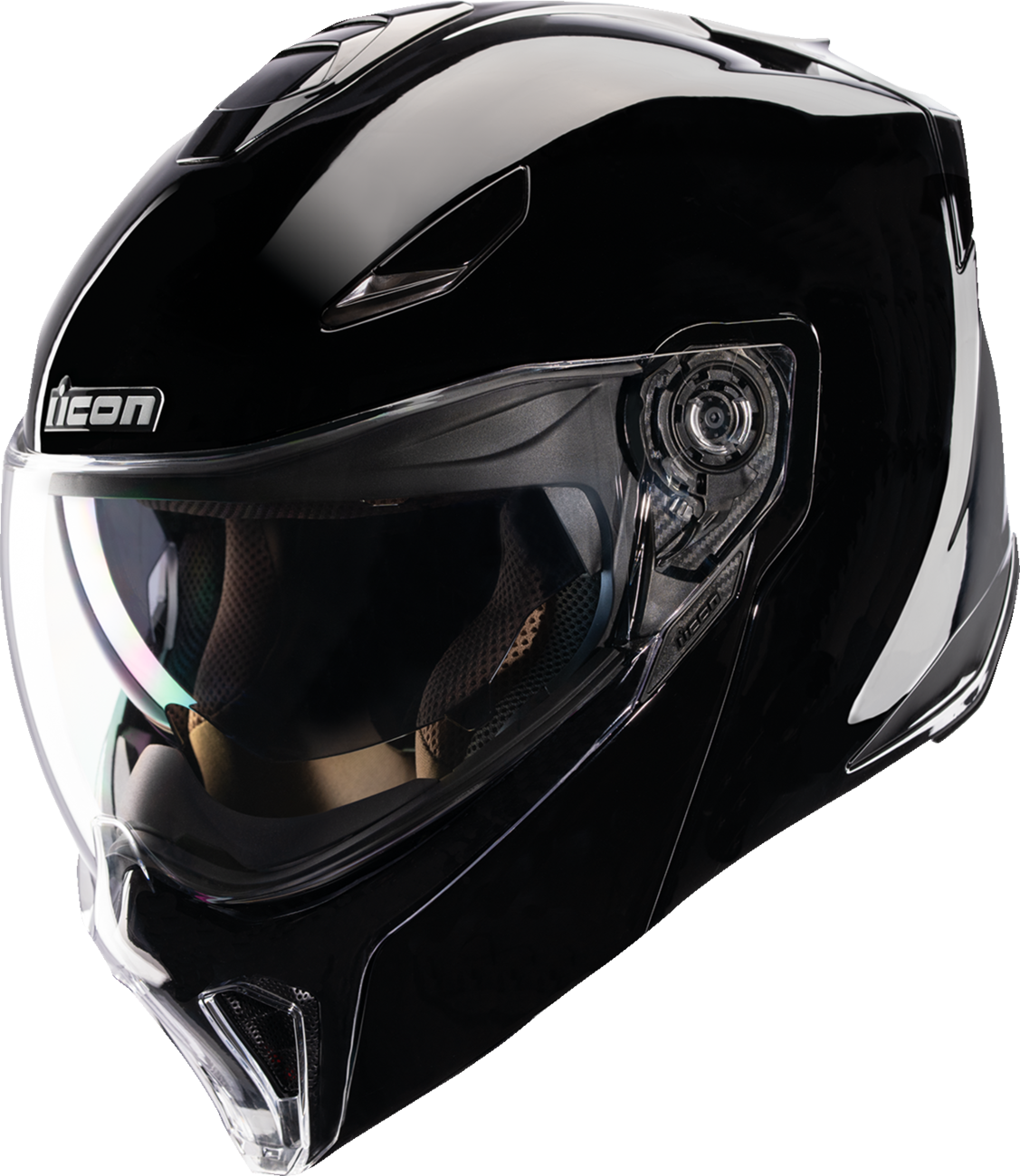 ICON HELMET THRESHOLD GLOSS BLACK 3X