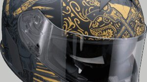 Z1R Warrant Helmet - Sombrero - Black/Gold - Small