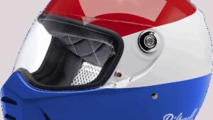 BILTWELL Lane Splitter Helmet - Podium - Gloss Red/White/Blue - XL