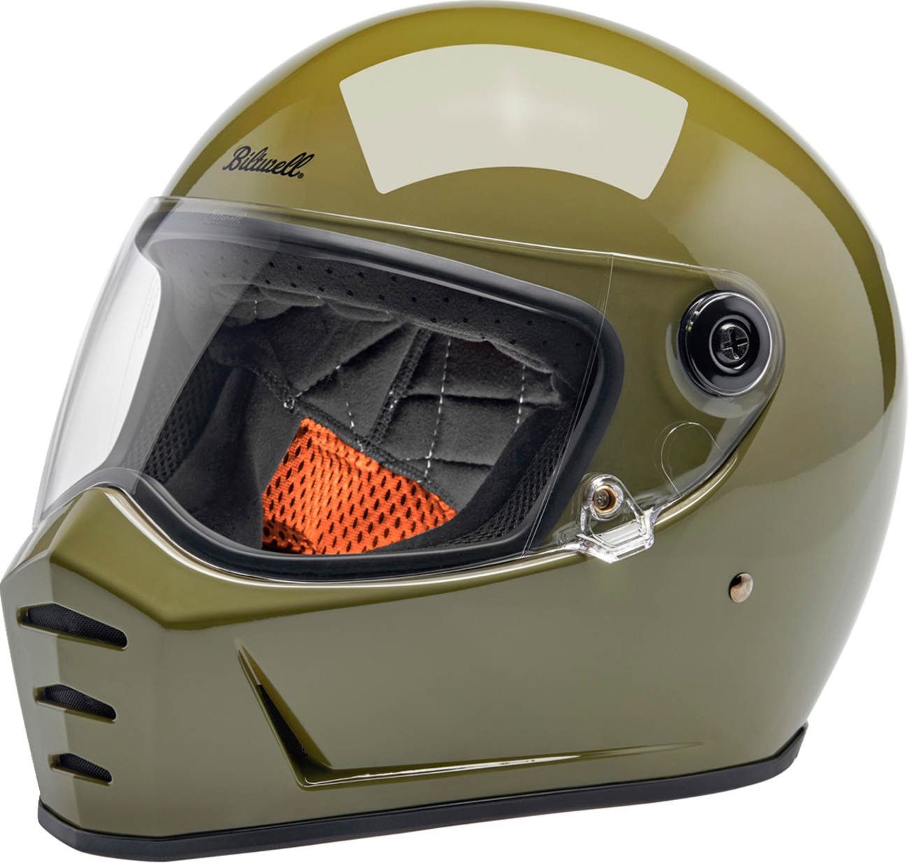 BILTWELL Lane Splitter Helmet - Gloss Olive Green - XL