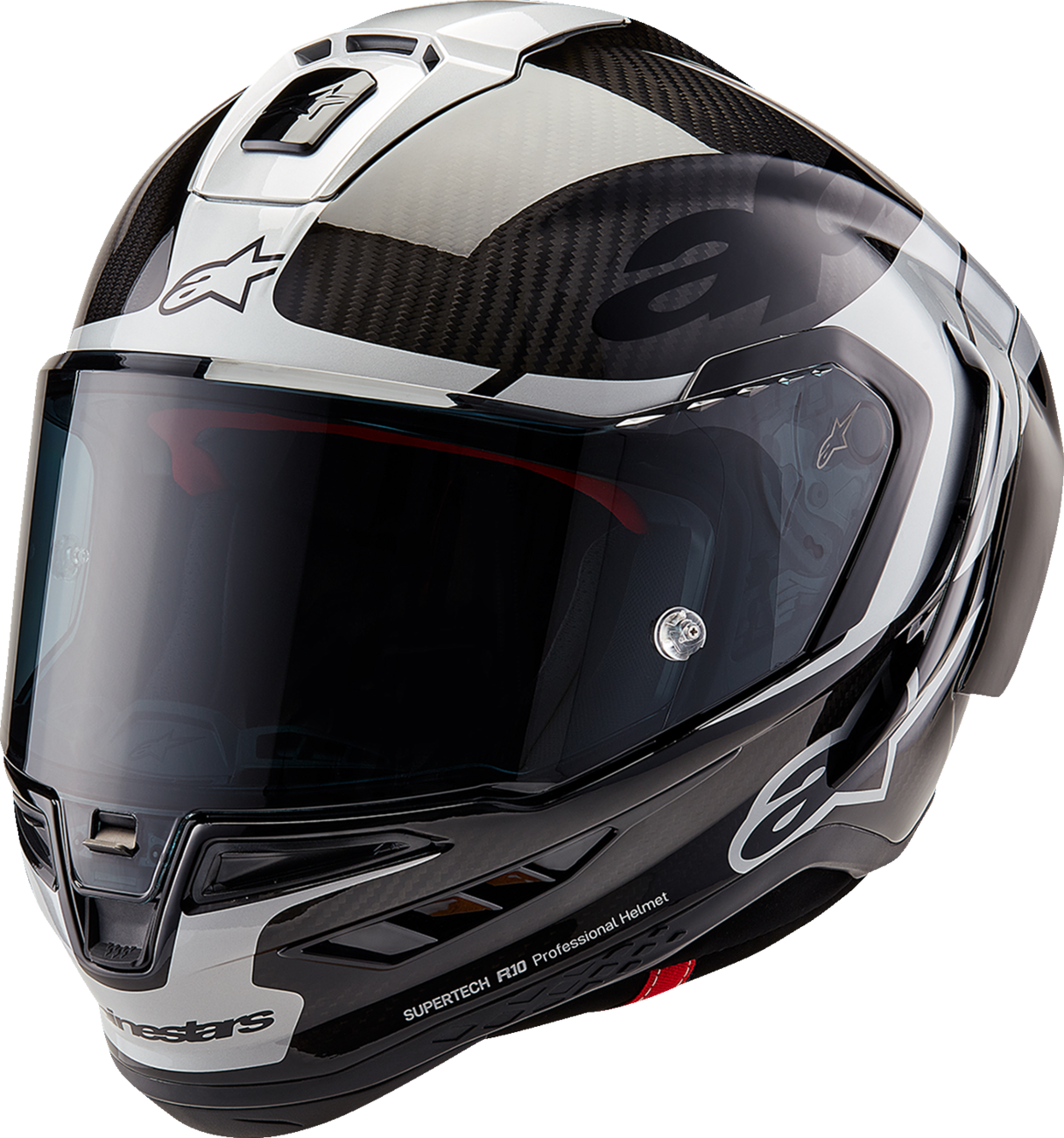 ALPINESTARS Supertech R10 Helmet - Element - Carbon/Silver/Black - 2XL