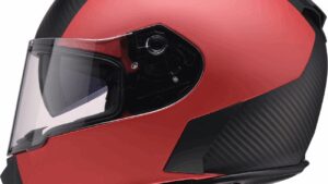 Z1R Warrant Helmet - Carbon - Red - Medium