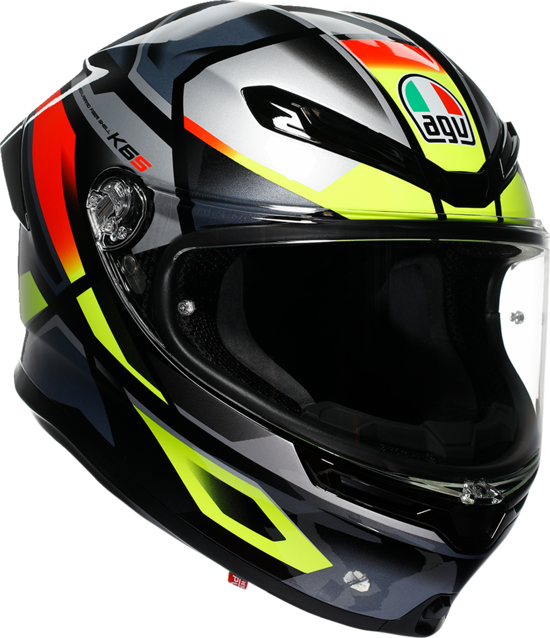 AGV K6 S Helmet - Erazer - Black/Red/Yellow Fluo - XL