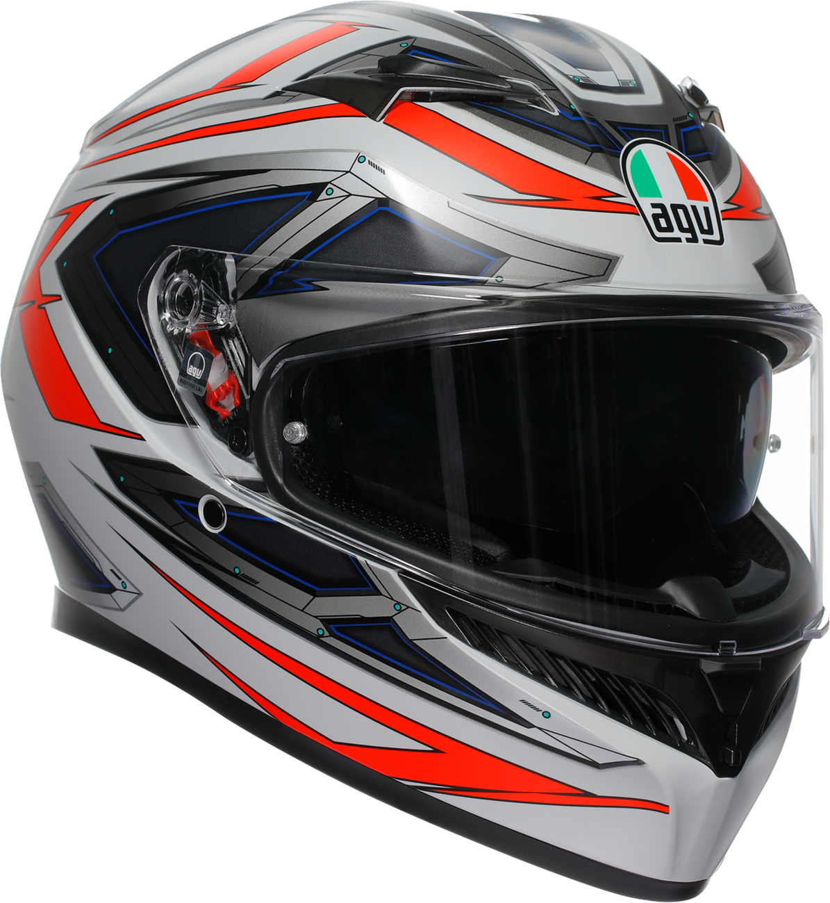 AGV K3 Helmet - Space - Matte White/Red Fluo - XL