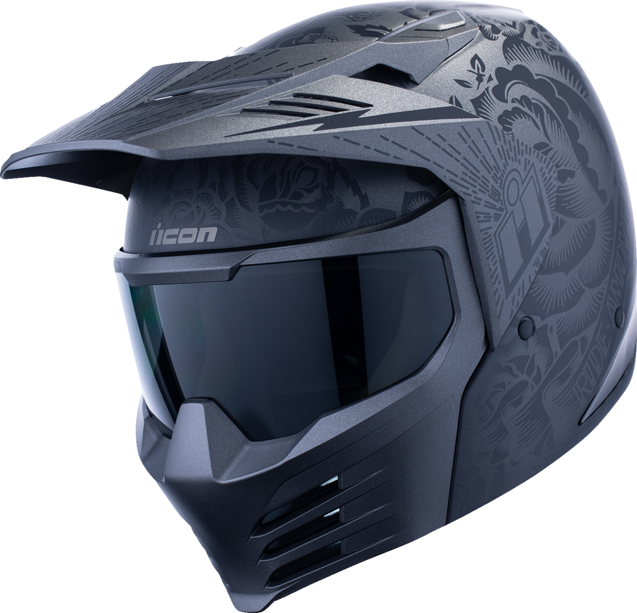 ICON HELMET ELSINORE DARKGARD BLACK LG