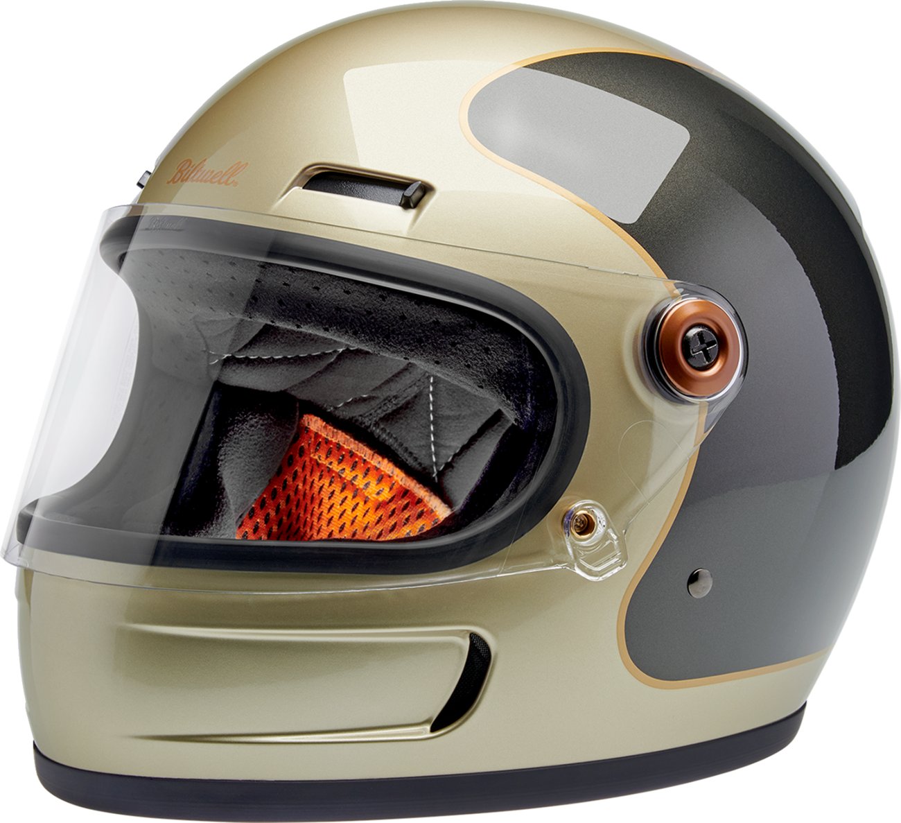 BILTWELL Gringo SV Helmet - Tracker - Gloss Metallic Champagne/Charcoal - XS