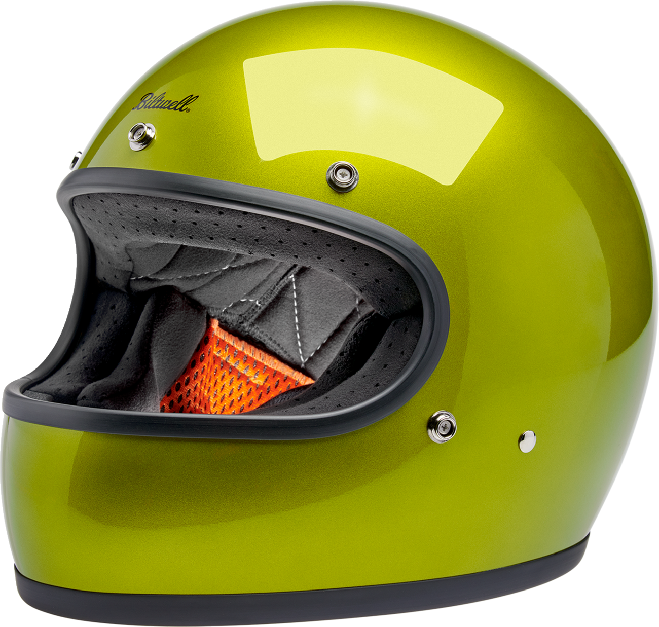 BILTWELL HELMET GRINGO METALLIC LIME MD
