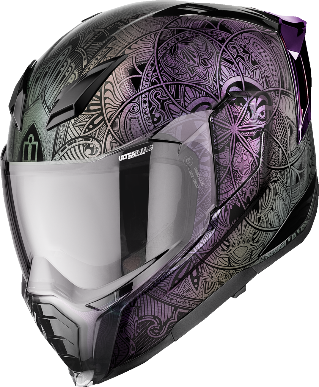 ICON HELMET ULTRAFLITE OPAL MANDALA PURPLE SM - Image 2