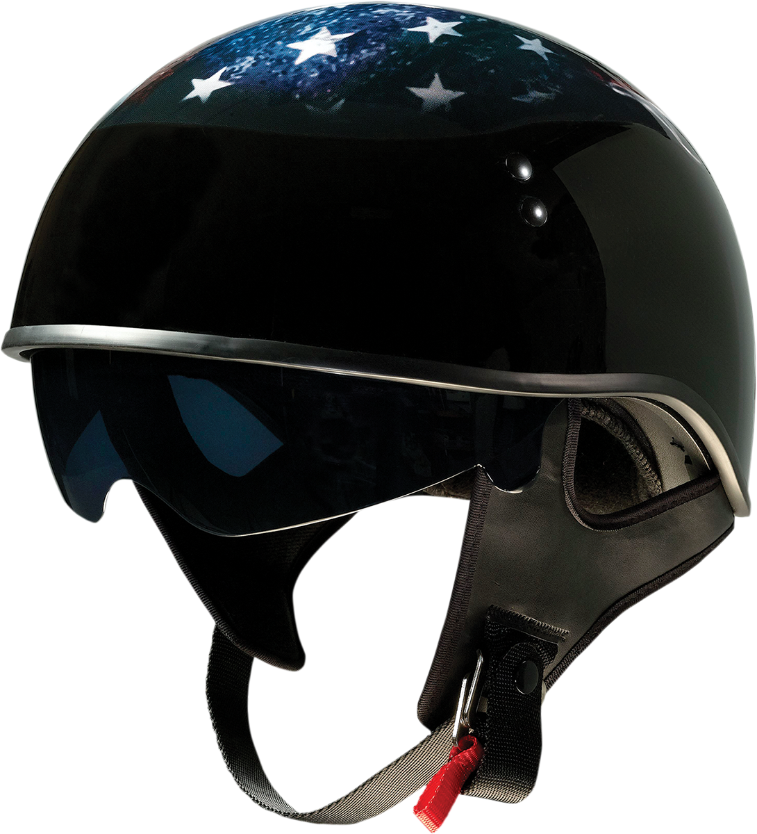 BILTWELL HELMET GRINGO S GLOSS GARNET RED WITH FLAMES XS - Image 7