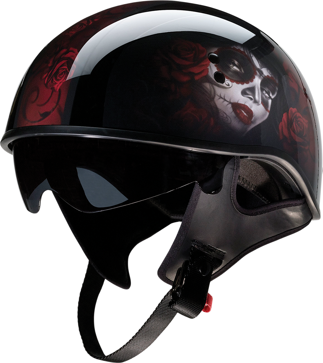 Z1R Vagrant Helmet - Red Catrina - Black/Red - Small