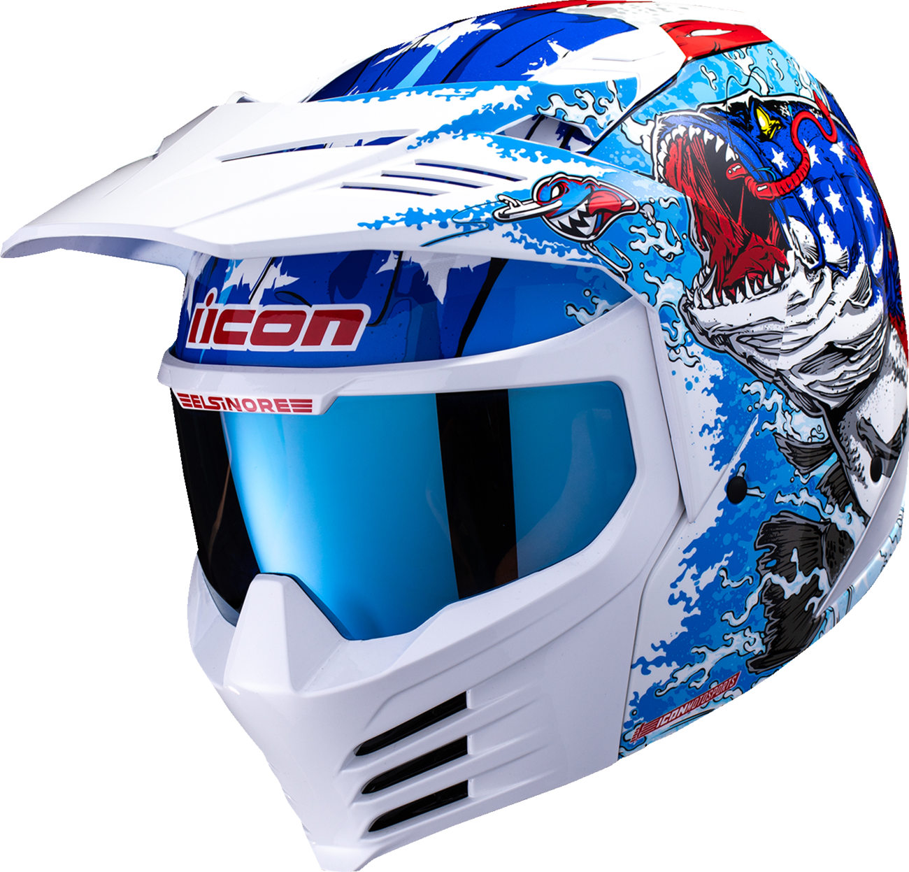 ICON Elsinore™ Helmet - American Basstard - Blue - 2XL