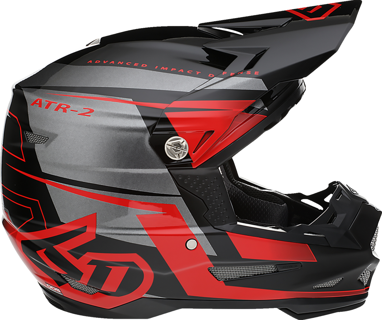 6D HELMETS HELMET OFFROAD ATR2 MACH RD/GY/BK LG