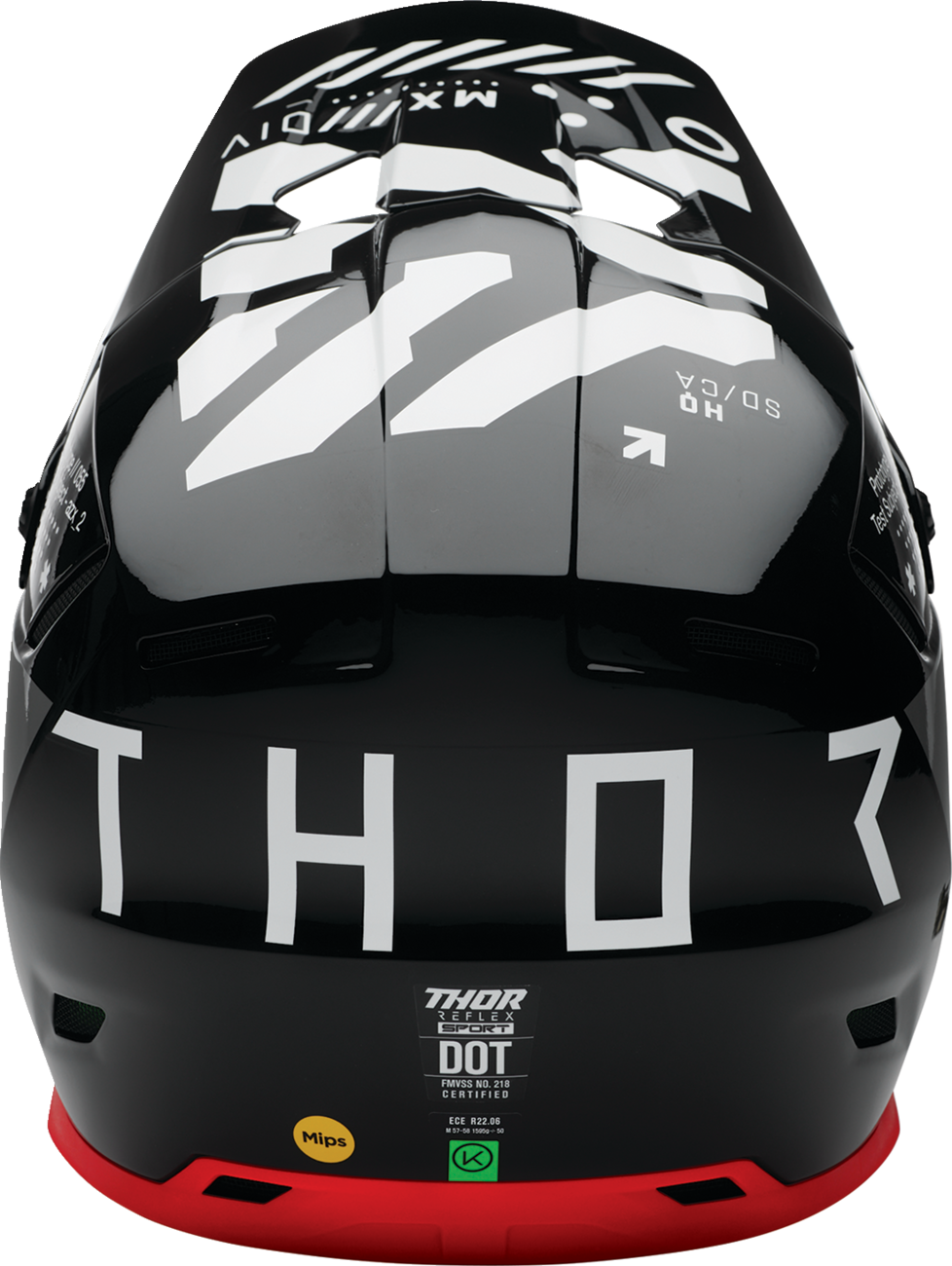 THOR HELMET REFLEX SPORT STRIKE BK/RD 2X - Image 4