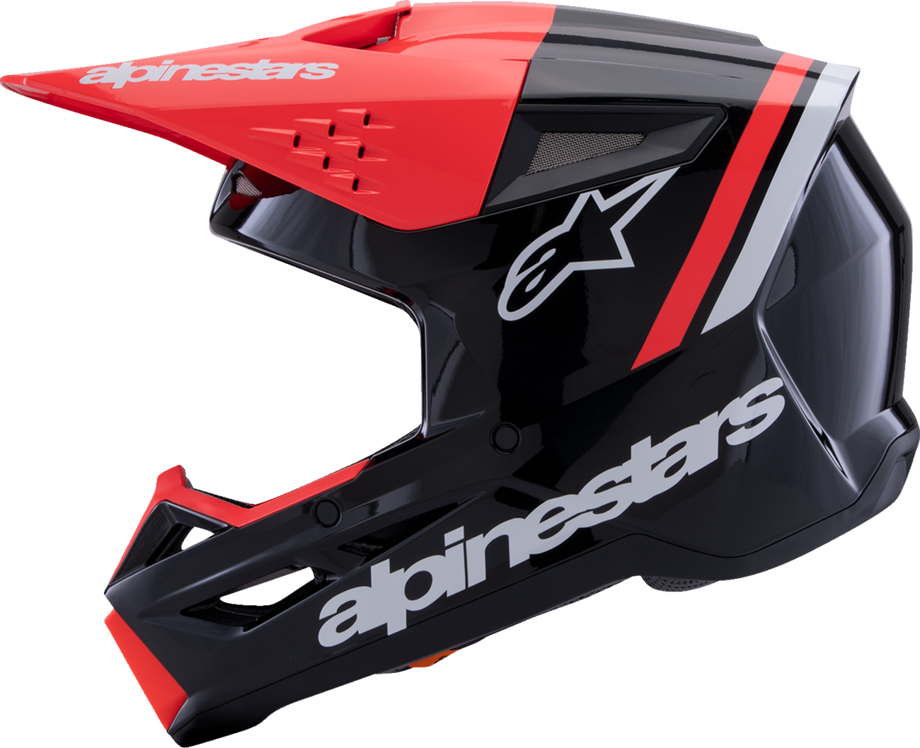 ALPINESTARS HELMET SM3 RADIUM BK/RED FLUO/WH GLOSS ECE06/DOT M - Image 2