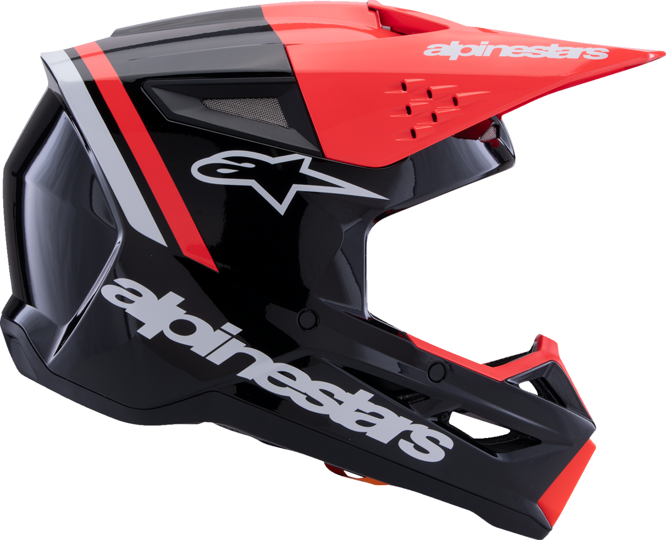 ALPINESTARS HELMET SM3 RADIUM BK/RED FLUO/WH GLOSS ECE06/DOT M - Image 3